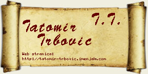 Tatomir Trbović vizit kartica